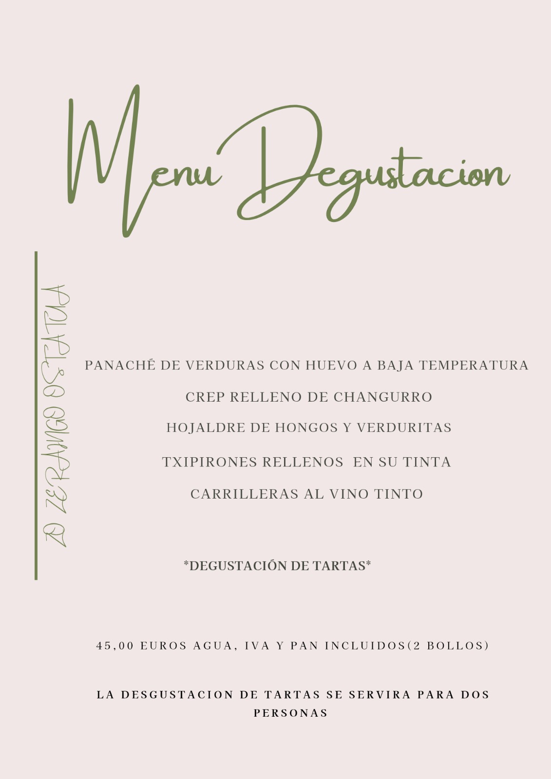Menú Degustación